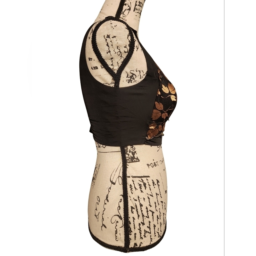 Senobra Black and Gold Leaf Bra - Picture 5 of 7